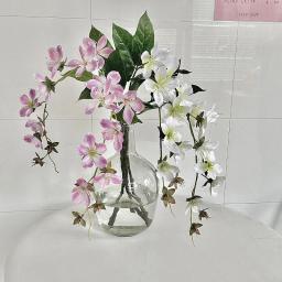 Impressão 3D Artificial Jasmine Fake Flores, Arranjo De Flores De Vaso, Ornamento De Paisagem, Decoração De Casa, Pesca - Image 3