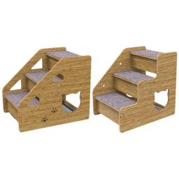 Escadas de Cama Portátil Removível para Animais, 3 Degraus, Rampa, Escada, Suprimentos para Cachorro Pequeno, Gato, Camas Altas, 1Pc - Image 2