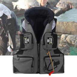 Versátil impermeável Pesca Life Vest, Jaqueta de segurança resistente ao rasgo para deriva, Esportes aquáticos - Image 3