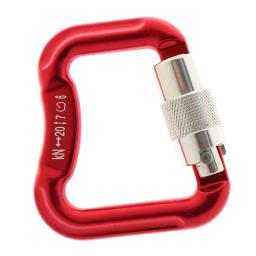 Mosquetão de alumínio para parapente, D Shape Hook Tool, Bloqueio, Vermelho - Image 1