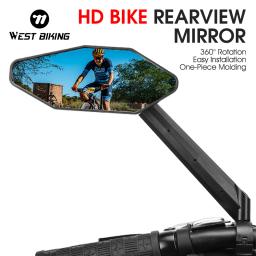 WEST BIKING Wide-Angle HD Bicicleta Espelho Retrovisor Ajustável Segurança MTB Road Bike Back Sight Reflector Ciclismo Acessórios - Image 1