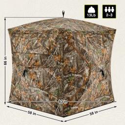 Tenda de camuflagem portátil para camping ao ar livre e caça, ultraleve ângulo de visão, equipamento turístico, 270 graus, 2-3Persons - Image 4