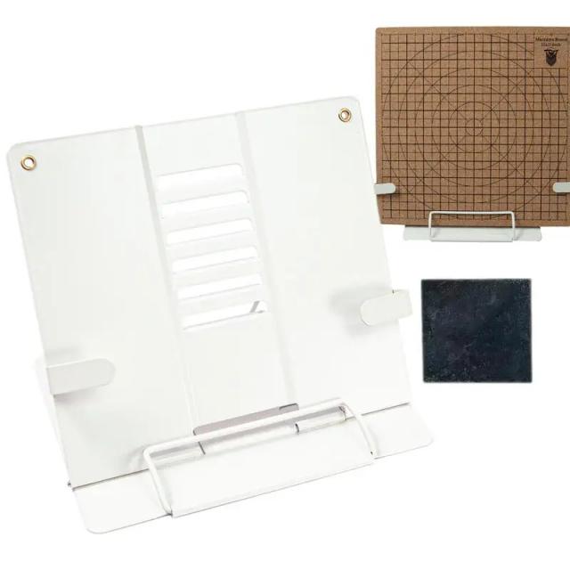 Suporte Triangular Dobrável para Macramé - Estrutura Resistente para Tablets, Livros e Receitas