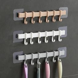 Multifuncional cozinha armazenamento gancho armário 6 gancho casa organizador rack de armazenamento despensa ferramentas peito toalhas cabide guarda-roupa rack - Image 1