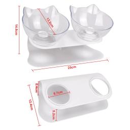 Tigela de gato dupla elevada com suporte inclinado, alimentador de água antiderrapante, suprimentos para beber para cães pequenos e gatos, gatinho de estimação - Image 6