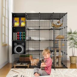 Gaiola de metal dobrável para pet, gatos grandes, armadilha interior, suprimentos ao ar livre, grandes produtos, produtos da casa - Image 3