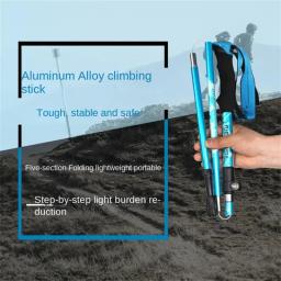 Telescópica Folding Trekking Poles, 5 Seção, Ultraleve, Portátil, Dobrável, Andando, Caminhadas, Ao ar livre, Camping - Image 3