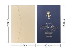 Amor Gift Card com Envelope, Presente do dia dos namorados, aniversário, presente de aniversário para namorada, namorado presente, presentes de casamento - Image 6