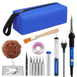 Kit de Ferro de Solda Elétrico com Temperatura Ajustável, Ferramentas de Reparo de Solda, 60W, 220V, 110V - Image 4