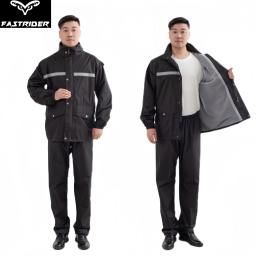 Impermeável reflexivo e calças de chuva para homens e mulheres, capa de chuva Split Rider, corpo inteiro ao ar livre, anti-chuva - Image 1