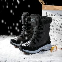 Sapatos de algodão de tamanho grande para o inverno ao ar livre grosso quente sapatos de algodão de alta qualidade botas de neve de inverno selvagem mais botas de algodão de veludo - Image 5