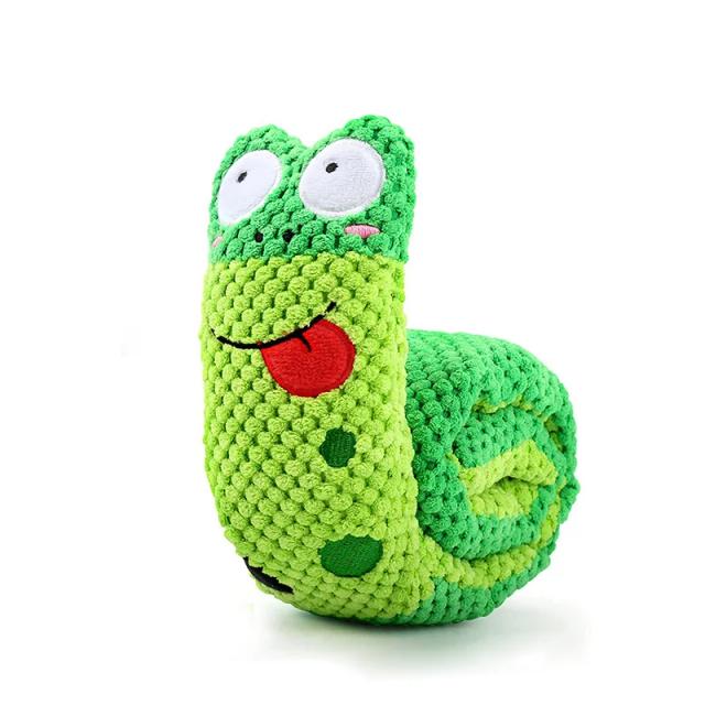 Brincadeira Interativa para Cães: Brinquedo de Molar Squeak em Plush com Som, Caracol Dobrável e Atividades de Sniffing para Treinamento e Diversão