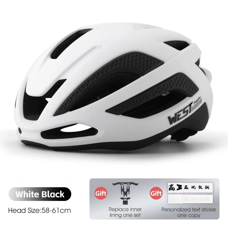 WEST BIKING-Capacete de Ciclismo Leve para Homens e Mulheres, Equipamento Esportivo de Proteção, Moldagem Integrada, Substituir Interior - Image 1