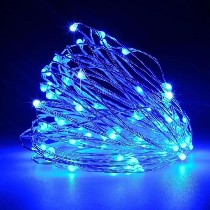 1m-30m led string light 8 cores luzes de fadas led fio de cobre alimentado por bateria para festa de casamento decoração de natal guirlanda de férias - Image 1