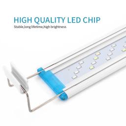 Lâmpada para peixes 18-71cm, luz ultrafina para aquário, 3 modos de iluminação em led para plantas, chip 90-260v, 5730, iluminação aquática para cultivo de grama - Image 4