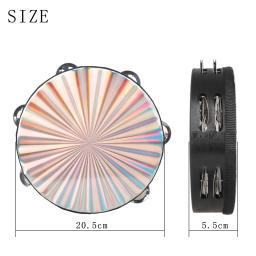 SLADE 8 Polegadas Tambourine Handbell Double Row Jingles Painel de Luz Colorida Crianças Música Iluminação Percussão Brinquedos Presentes - Image 1