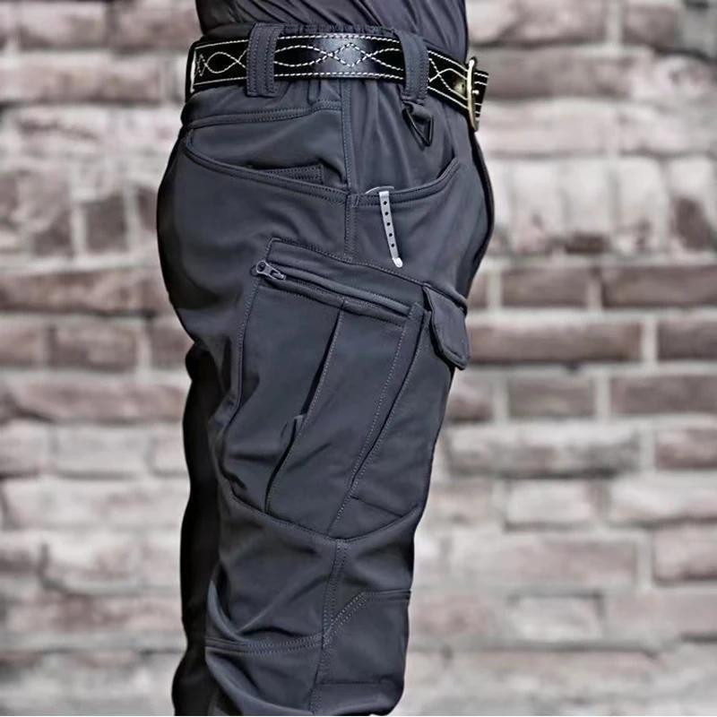 Calças de carga tática masculina, calças elásticas, secagem rápida, esportes de trekking, escalada, caminhadas, camping, pesca, caça, primavera, outono, outono - Image 1