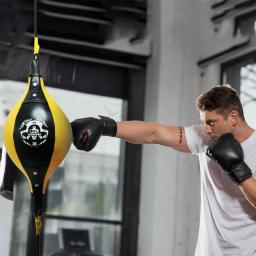 PU Leather Boxing Punching Bag, Qualidade, Pêra, Inflável, Velocidade, Double End, Treinamento, Reflex, Bolas de Velocidade - Image 4