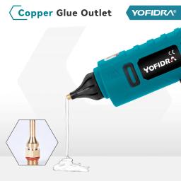 Pistola de cola elétrica sem fio, cola em bastão para artes, ferramenta de reparo doméstico DIY, bateria Makita 18V, 11mm, 100W - Image 5