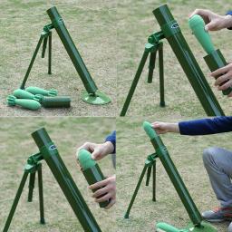 Almofariz tático com esponja conjunto de pistola de segurança, brinquedo interessante tiro, modelo granada airsoft verde, 58,4 centímetros, 60 milímetros - Image 2