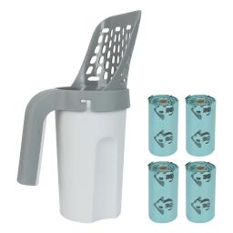Pet Litter Box Cleaning Tool, Cat Shovel Scoop, Cat Sand Supplies, Portátil com sacos de lixo - Image 2