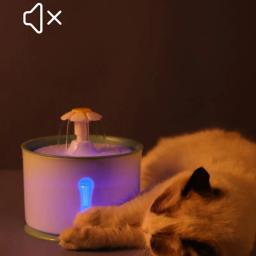 Distribuidor de água potável para animais de estimação, 2,4l, filtros de carvão ativado, led, recipiente alimentador automático, interface usb - Image 2