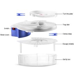 Elétrica USB Flycatcher automático, Armadilhas de insetos, Fly Trap, Rejeitar pragas, Controle Repeller, Catcher Killer, Indoor e Outdoor Fly Trap - Image 3