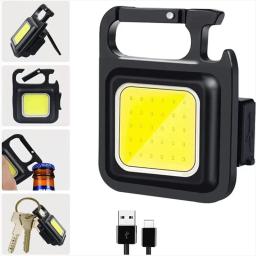 USB recarregável LED Mini lanterna, portátil brilhante Keychain, Pocket Clip, lanterna, trabalhando luz, ao ar livre, caminhadas, pesca, Camping - Image 4