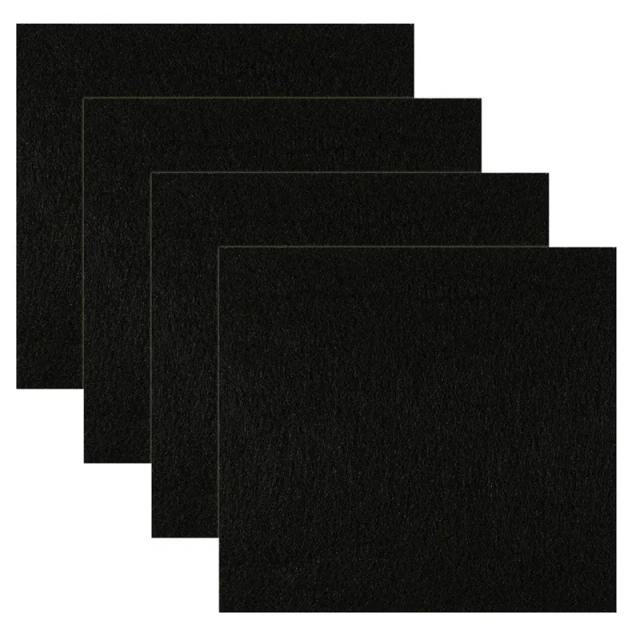 Filtros de Carvão para Caixa de Areia de Gato - Substituição de 4 Peças 6x6,5 Polegadas para Controle de Odor em Caixas Encapsuladas
