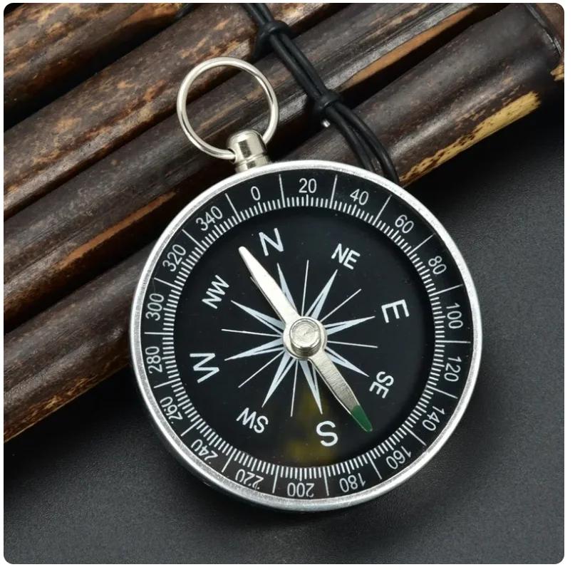 Bússola nova acampamento ao ar livre caminhadas portátil bolso latão cor dourada cobre bússola navegação com display noctilucência - Image 1