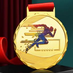 Medalha De Maratona De Metal, Personalização Criativa, Corrida Lembranças De Competição, Um Prêmio, Decoração Pendurada Ao Decote, 1Pc - Image 1