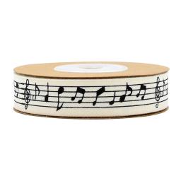 Notas Musicais Negras Materiais Impressos, Fita De Algodão, Costura DIY, Decoração Do Casamento, Acessórios De Cabelo Artesanais, 15mm, 5/8 ", 10m por Lote - Image 6