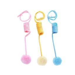 Brinquedo para animais de estimação engraçado interativo gato vara primavera corda bola brinquedo de pelúcia jogar treinamento gatos suprimentos акkolandoри для yisтів - Image 6