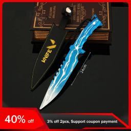 24cm valorant smite faca com coldre periféricos de jogo arma modelo todo metal brinquedo espada chaveiros presentes colecionáveis ornamentos - Image 1