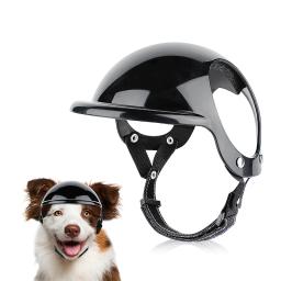 Novo animal de estimação capacetes cão gato bicicleta capacete da motocicleta com óculos de sol segurança cão chapéu para viajar head protection pet suprimentos - Image 2