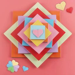Double Sided Folding Origami Paper, Material de Scrapbooking, Papel Cardstock para Fabricação de Cartões, Papel Desejo, Ferramentas Jóias DIY, 100Pcs - Image 2