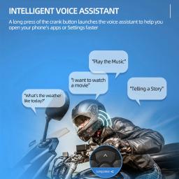 Fone De Ouvido Bluetooth Sem Fio Com Botão Remoto, Capacete, Motocicleta, Guiador De Bicicleta, Controlador De Mídia, Controle De Volante Do Carro, 5,3 - Image 6