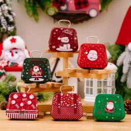 Caixa De Presente De Lata De Natal Caixa De Doces De Metal Recipientes De Armazenamento De Doces Quadrados Para Férias, Suprimentos De Natal, Presentes De Feliz Ano Novo - Image 1