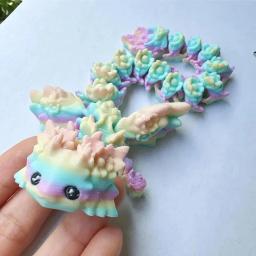 Impressão 3d brinquedo salamandra dragão ornamento de mesa impressão 3d animais escritório em casa artesanato impressão personagens presente natal figura ação - Image 3