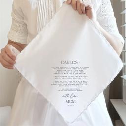 Presente de casamento para filho dos pais, lenço personalizado para o noivo no dia de casamento - Image 2