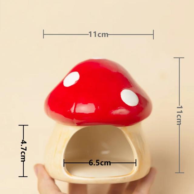 Bowl Pet em Forma de Casa de Cogumelo, Ideal para Hamsters, Coelhos, Furões e Chinchilas - Novidades para Pets 2024