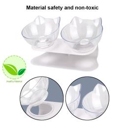 Tigelas de estimação cervical antiderrapante, tigela dupla gato, alimentação do cão, tigela de água, alimentador de alimentos para gatos - Image 3