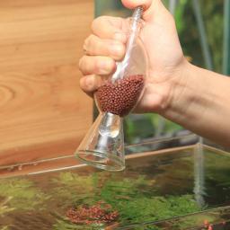 Viv alimentador de vidro do aquário ada qualidade estilo suporte de vidro transparente alimentador de peixes - Image 5