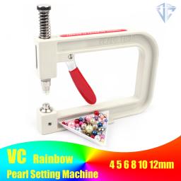 4 5 6 8 10 12mm contas de pérola branca máquina de configuração de pérola ferramentas de contas de imprensa manual máquina de rebite de strass roupas diy artesanato - Image 1