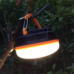 Luzes de acampamento pendurado usb recarregável ao ar livre led luz ímã base 3 modo tenda lanterna emergência portátil luz da noite lâmpada - Image 5