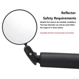 Espelho Retrovisor de Bicicleta Universal, Ajustável Girar, Ângulo Largo, Guiador de Ciclismo, Vista Traseira para MTB, Acessórios de Road Bike, 1 Pc, 2Pcs - Image 3