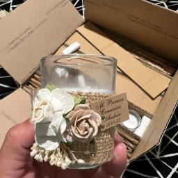 Vela personalizada com caixa, favores para convidados, favores do casamento, favores de festa, Ca, 10 pcs - Image 6