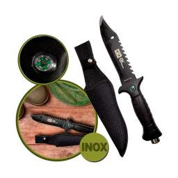 Faca Para Camping Com Bainha Caça Pesca Afiada com Bussola - Image 3