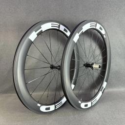 Conjunto de rodas de bicicleta de estrada 700c, fibra de carbono, v/roda, freio, profundidade 50/60/88mm, largura 23/25/28mm, superfície do cubo r13, acabamento brilhante/fosco - Image 2