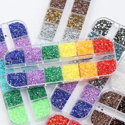 Geléia AB Resina Strass Enfeites para Artesanato, Nail Art Set, Flatback Pedras Preciosas, Cristal DIY, 12 Grade, Mix Cores Kits - Image 2